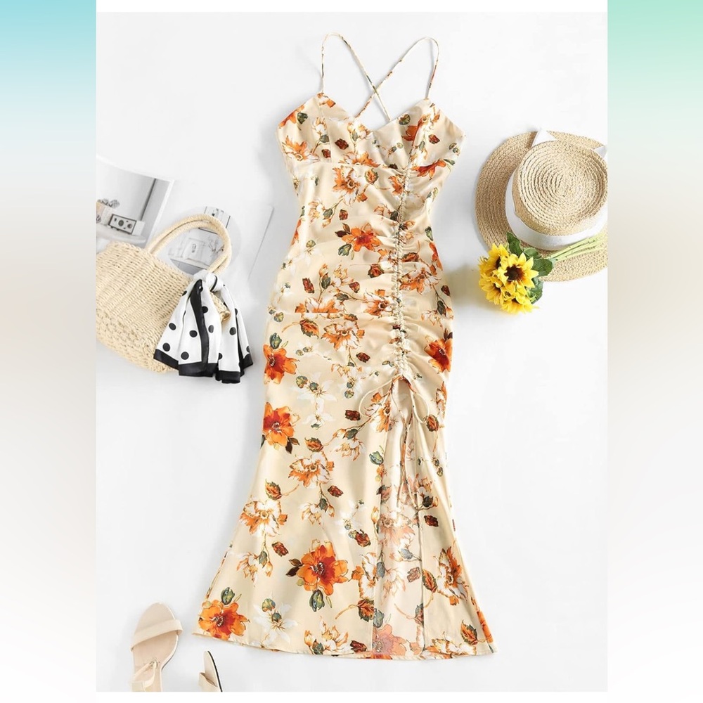Zaful floral midi dress